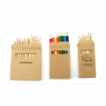 6 colour pencil color pencil set  in paper box